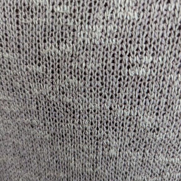 Olivia moon taupe tunic vest cotton blend size M crochet flower collar - Picture 5 of 6